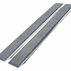 Kørerampe Alu 250x26cm, lige m/tap f/tip, 4000 kg